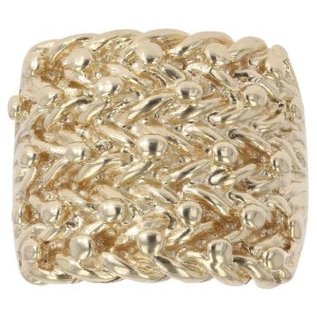 9ct Yellow Gold Five Row Keeper Ring