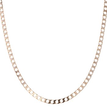 9ct Yellow Gold Square Curb Chain 20"