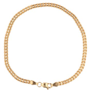 18ct Yellow Gold Foxtail Bracelet 8"
