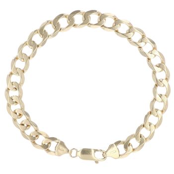 9ct Yellow Gold Curb Bracelet 9"