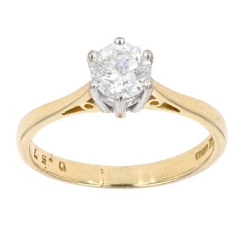 18ct Yellow Gold 0.57ct Diamond Solitaire Ring