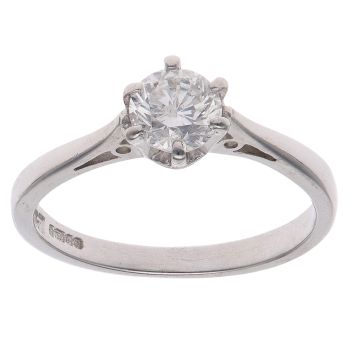 18ct White Gold 0.60ct Brilliant Cut Diamond Solitaire Ring