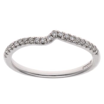 18ct White Gold 0.15ct Brilliant Cut Diamond Fancy Band