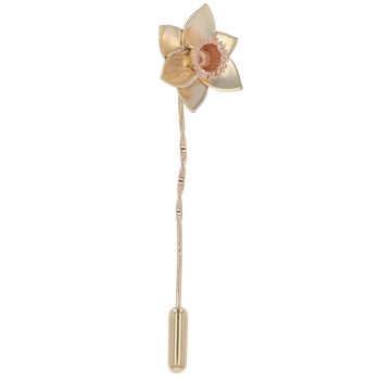 9ct Yellow and Rose Gold Daffodil Clogau Tie Pin