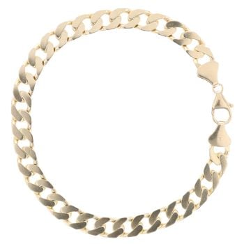 9ct Yellow Gold Curb Bracelet 8.5"