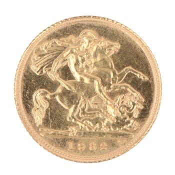 1982 Elizabeth II Half Sovereign Coin