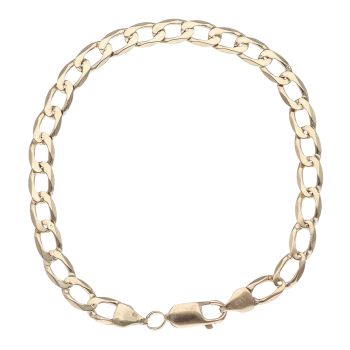 9ct Yellow Gold Curb Bracelet 8"