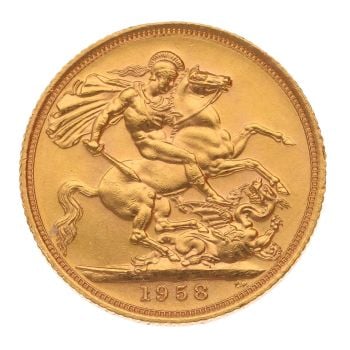1958 Elizabeth II Full Sovereign Coin