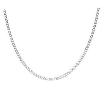 Silver Panza Curb Chain 20"