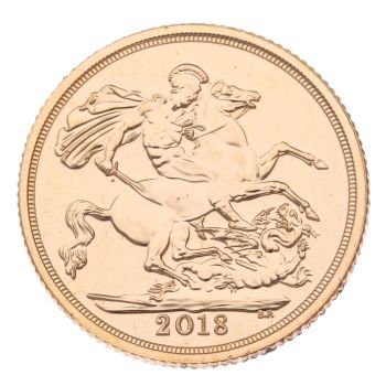 2018 Elizabeth II Fifth Portrait UK Full Sovereign Coin