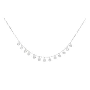 Silver Cubic Zirconia Chain 18"