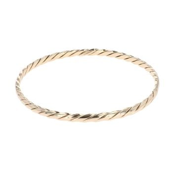 9ct Yellow Gold Patterned Twist Bangle