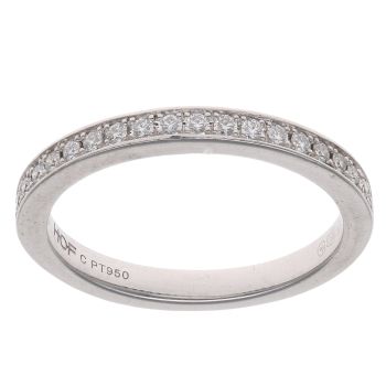 Platinum 0.20ct Brilliant Cut Diamond Half Eternity Ring
