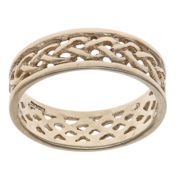 9ct Yellow Gold Celtic Wedding Band 6mm