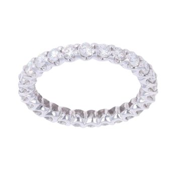 18ct White Gold 1.00ct Brilliant Cut Diamond Full Eternity Ring