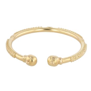 18ct Yellow Gold Patterned Torque Bangle