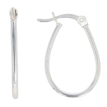 Silver Plain Hoop Earrings