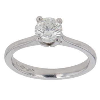 Platinum 0.75ct Brilliant Cut Diamond Solitaire Ring