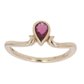 9ct Yellow Gold Ruby Single Stone Ring