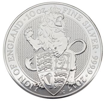2017 10oz The Queens Beast Fine Silver Coin Boxed