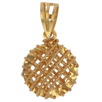22ct Yellow Gold Wire Circle Pendant