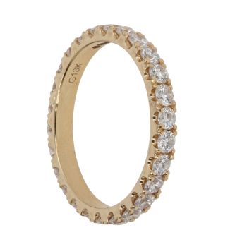 18ct Yellow Gold 1.25ct Brilliant Cut Lab Grown Diamond Eternity Ring