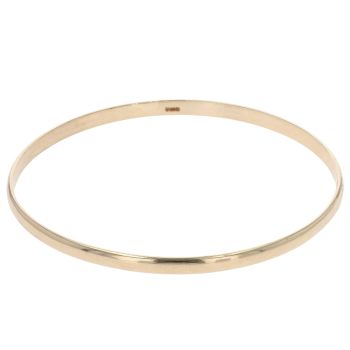 9ct Yellow Gold Plain Bangle