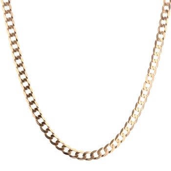 9ct Yellow Gold Curb Chain 20"