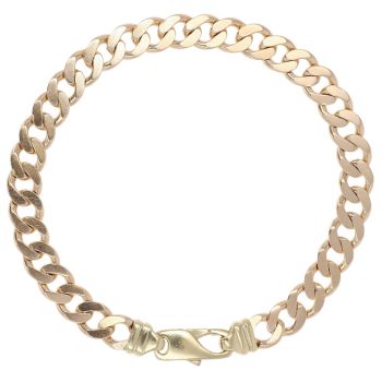 9ct Yellow Gold Curb Bracelet 8"