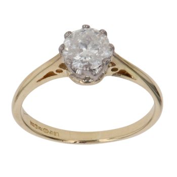 18ct Yellow Gold 0.75ct Brilliant Cut Diamond Solitaire Ring
