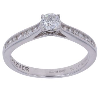 18ct White Gold 0.40ct Brilliant Cut Diamond Solitaire Ring
