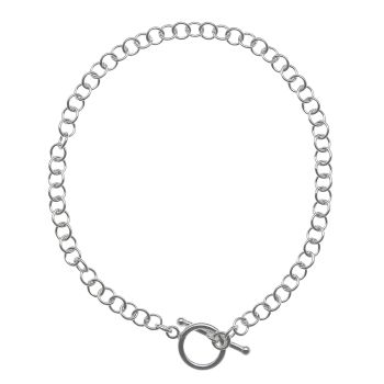 Silver Belcher T-Bar Bracelet 7.5" By Icesia