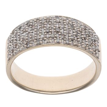 9ct Yellow Gold 0.40ct Brilliant Cut Diamond Fancy Ring