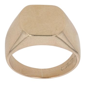 9ct Yellow Gold Plain Signet Ring