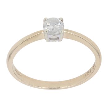9ct Yellow Gold 0.25ct Brilliant Cut Diamond Solitaire Ring