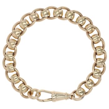 9ct Yellow Gold Rollerball Bracelet 9"