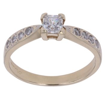 9ct Yellow Gold Cubic Zirconia Single Stone Ring
