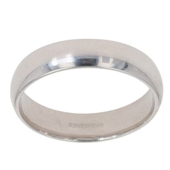 9ct White Gold Wedding Band 5.1mm
