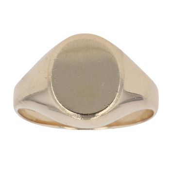 9ct Yellow Gold Plain Signet Ring