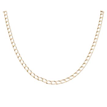 9ct Yellow Gold Square Curb Chain 22"