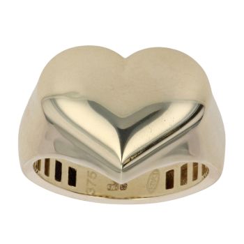 9ct Yellow Gold Heart Signet Ring