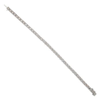 9ct White Gold 4.00ct Brilliant Cut Diamond Bracelet 7"