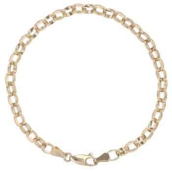 9ct Yellow Gold Belcher Bracelet 7.5"