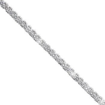 9ct White Gold 3.00ct Lab Grown Diamond Tennis Bracelet 7"