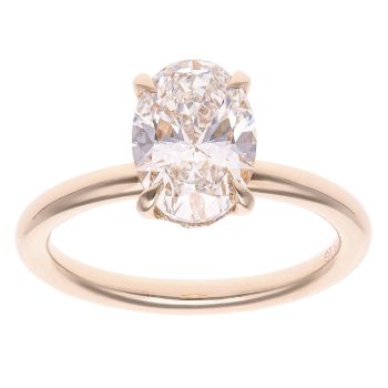 9ct Yellow Gold 2.00ct Oval Cut Lab Grown Diamond Solitaire Ring