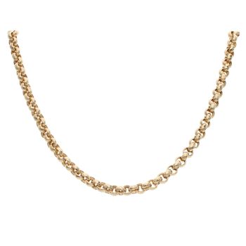 9ct Yellow Gold Patterned Belcher Chain 30"
