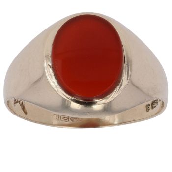 9ct Yellow Gold Carnelian Signet Ring
