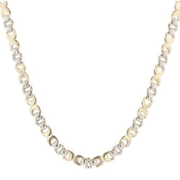 14ct Yellow And White Gold Fancy Chain 16"