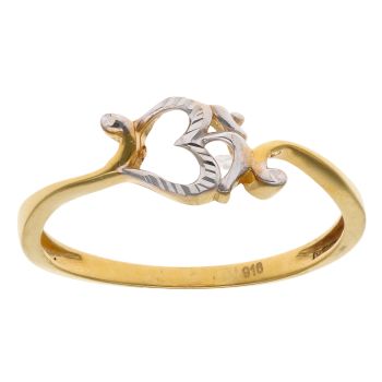 22ct Yellow and White Gold Om Ring