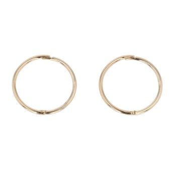 9ct Yellow Gold 13mm Tube Hoop Earrings